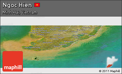 Satellite Panoramic Map of Ngoc Hien