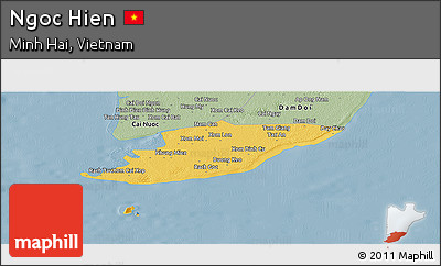 Savanna Style Panoramic Map of Ngoc Hien