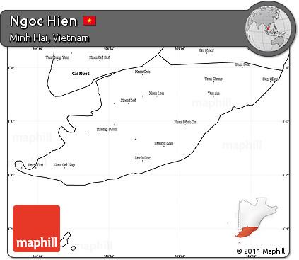 Blank Simple Map of Ngoc Hien