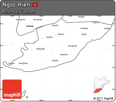 Blank Simple Map of Ngoc Hien