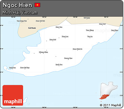 Classic Style Simple Map of Ngoc Hien