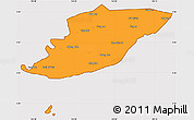 Political Simple Map of Ngoc Hien, cropped outside