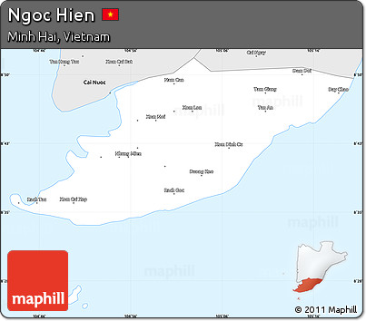 Silver Style Simple Map of Ngoc Hien