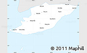 Silver Style Simple Map of Ngoc Hien, single color outside