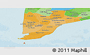 Political Shades Panoramic Map of Minh Hai