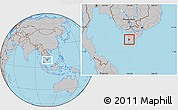 Gray Location Map of Tran Van Thoi
