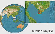 Satellite Location Map of Tran Van Thoi