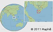Savanna Style Location Map of Tran Van Thoi
