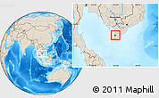 Shaded Relief Location Map of Tran Van Thoi