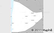 Gray Simple Map of Tran Van Thoi