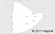 Silver Style Simple Map of Tran Van Thoi, cropped outside