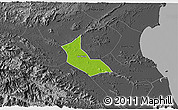 Physical 3D Map of Do Luong, darken, desaturated