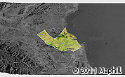 Satellite 3D Map of Nghi Loc, darken, desaturated