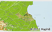 Satellite 3D Map of Nghi Loc, physical outside
