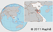 Gray Location Map of Nghi Loc, highlighted country, highlighted parent region