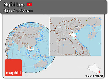 Gray Location Map of Nghi Loc, highlighted parent region