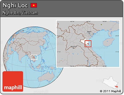 Gray Location Map of Nghi Loc, highlighted parent region