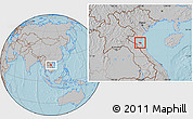 Gray Location Map of Nghi Loc, hill shading