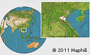 Satellite Location Map of Nghi Loc, highlighted parent region