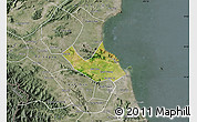 Satellite Map of Nghi Loc, semi-desaturated