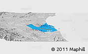 Political Panoramic Map of Nghi Loc, lighten, desaturated