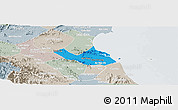 Political Panoramic Map of Nghi Loc, lighten, semi-desaturated