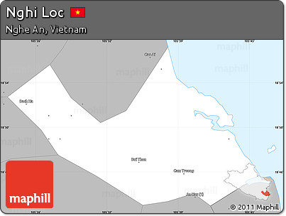 Gray Simple Map of Nghi Loc