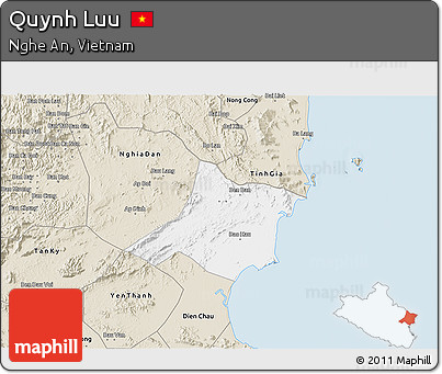 Classic Style 3D Map of Quynh Luu