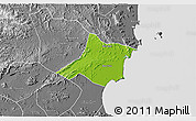 Physical 3D Map of Quynh Luu, desaturated