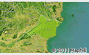 Physical 3D Map of Quynh Luu, satellite outside