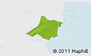 Physical 3D Map of Quynh Luu, single color outside