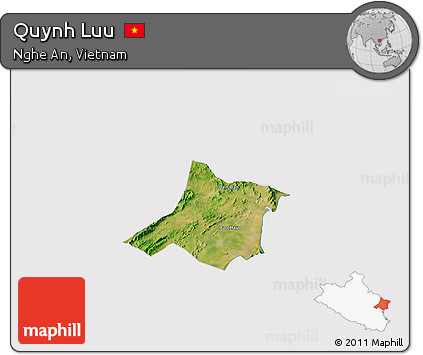 Satellite 3D Map of Quynh Luu, cropped outside