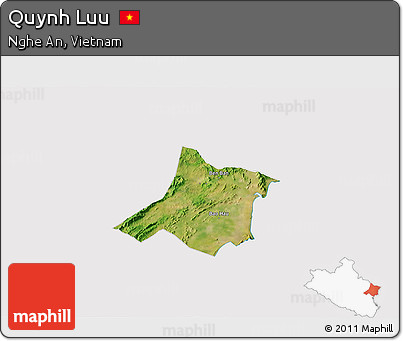 Satellite 3D Map of Quynh Luu, cropped outside