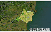 Satellite 3D Map of Quynh Luu, darken