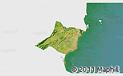 Satellite 3D Map of Quynh Luu, single color outside