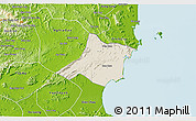 Shaded Relief 3D Map of Quynh Luu, physical outside