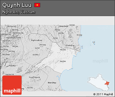 Silver Style 3D Map of Quynh Luu