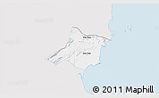 Silver Style 3D Map of Quynh Luu, single color outside