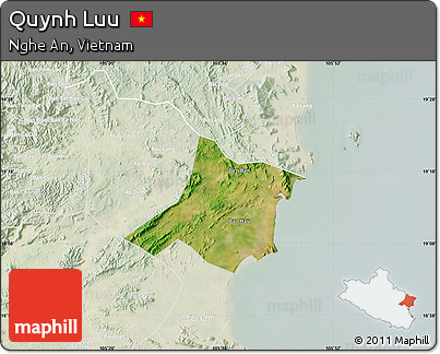 Satellite Map of Quynh Luu, lighten