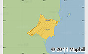 Savanna Style Map of Quynh Luu, single color outside