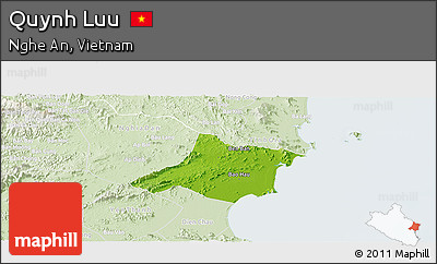 Physical Panoramic Map of Quynh Luu, lighten