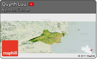 Satellite Panoramic Map of Quynh Luu, lighten