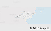 Silver Style Panoramic Map of Quynh Luu, single color outside