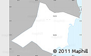Gray Simple Map of Quynh Luu, single color outside