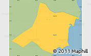 Savanna Style Simple Map of Quynh Luu, single color outside