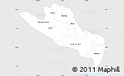 Silver Style Simple Map of Ninh Binh, single color outside