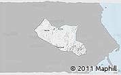 Gray 3D Map of Song Hinh, single color outside