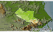 Physical 3D Map of Song Hinh, darken