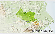 Physical 3D Map of Song Hinh, lighten