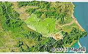Physical 3D Map of Song Hinh, satellite outside